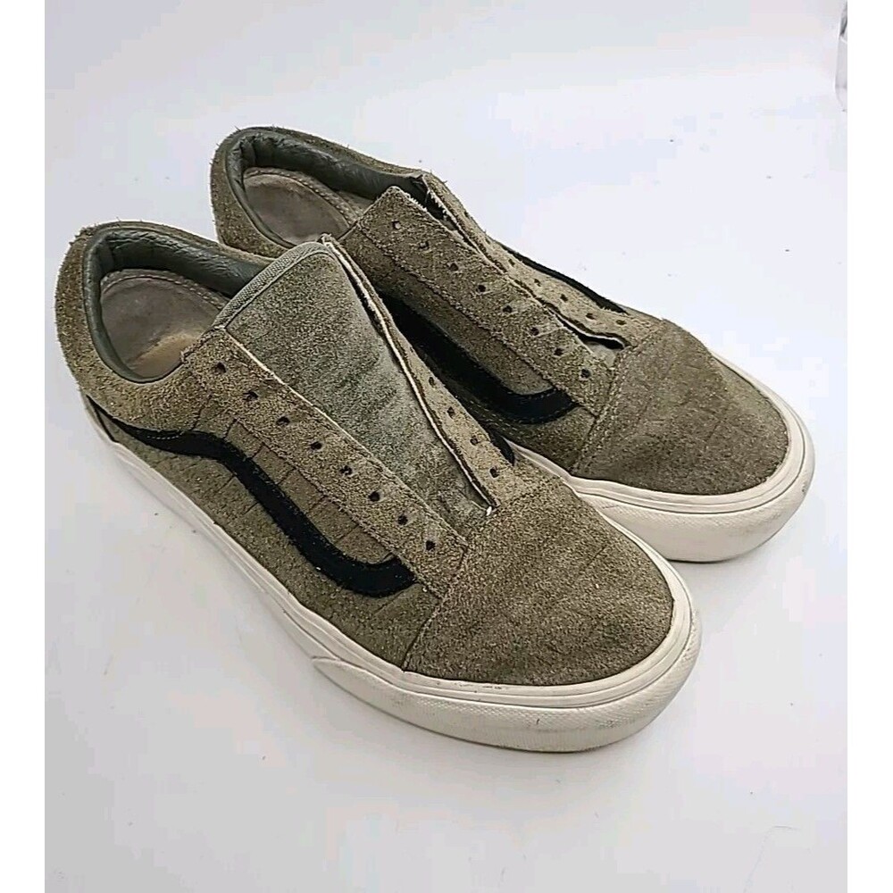 Vans Unisex Off The Wall 721454 Green Skater Shoes Sneakers Size Men 6.5 Wmn 8